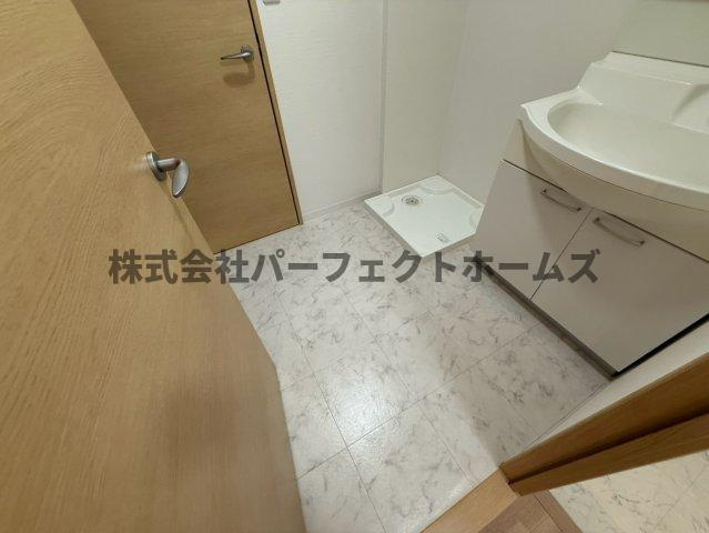 メゾンエスポワールの洗面所|広い洗面スペース