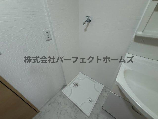 メゾンエスポワールの設備|洗濯機置場です