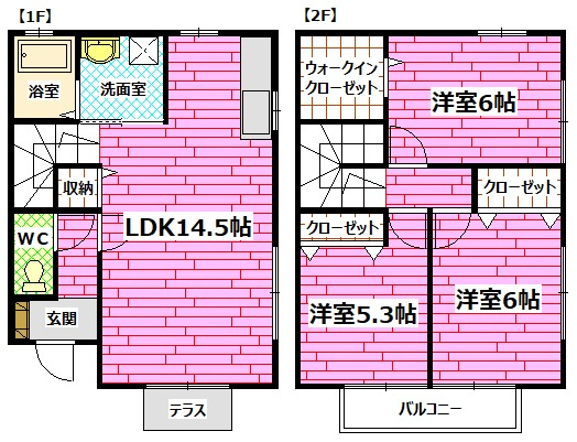 セジュール大原 弐番館の間取り