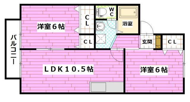 セジュール田中の間取り