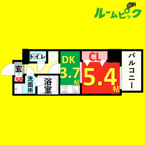 さくらHills NISHIKI Platinum Residence　名古屋市賃貸　仲介手数料無料の間取り