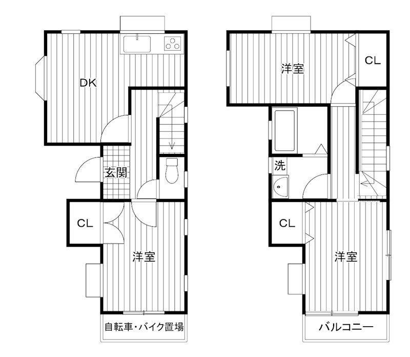 西原町4丁目貸家の間取り