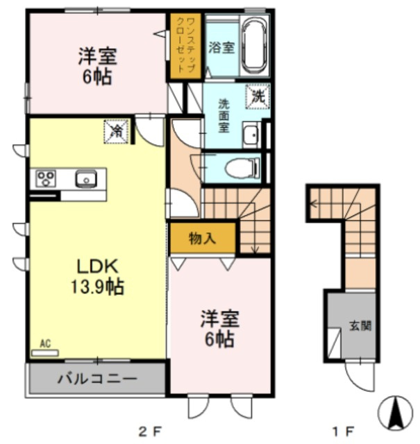 オルキス　Ｄの間取り|間取図です！