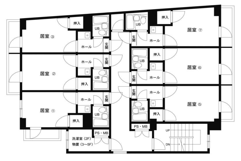 神戸市須磨区須磨浦通４丁目の賃貸マンションの間取り