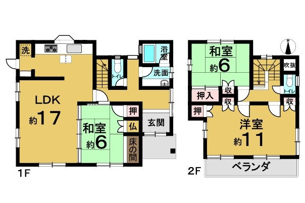中古戸建　南つつじヶ丘桜台2丁目の間取り