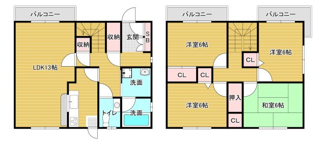 北貴望ヶ丘グリーンホームの間取り