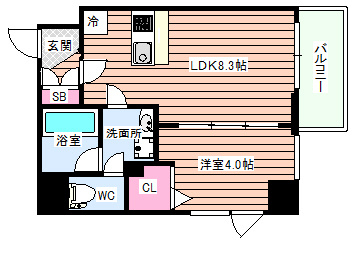 【間取り】 | ブエナビスタ梅田イースト