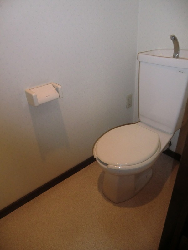 落ち着いた色調のトイレです