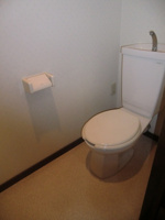 落ち着いた色調のトイレです
