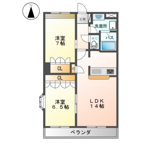 Ｏｃｅａｎ　Ｖｉｅｗ　202　（オーシャンビュー）の間取り