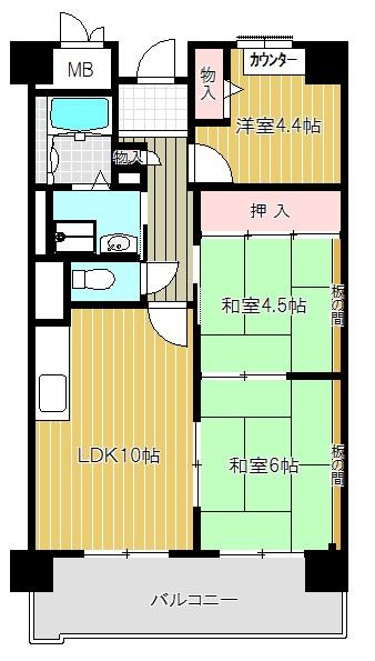 メゾンドーム三軒家の間取り|図面・画像と現況が相違する時は現況を優先させていただきます。