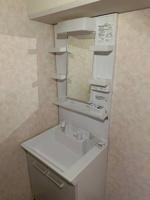 独立洗面化粧台が付いています