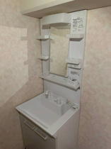 独立洗面化粧台が付いています