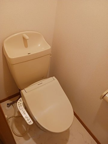 落ち着いた色調のトイレです