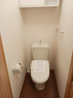 落ち着いた色調のトイレです