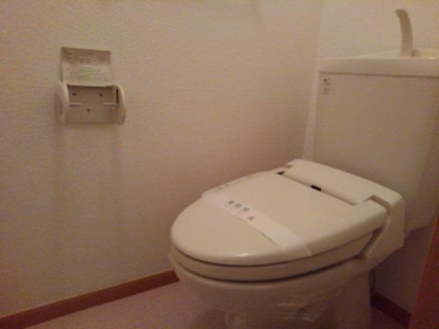 落ち着いた色調のトイレです