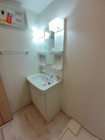 スペースが確保できる洗面所です