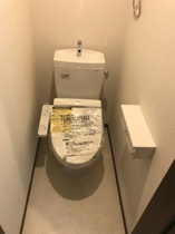落ち着いた色調のトイレです