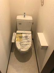 落ち着いた色調のトイレです