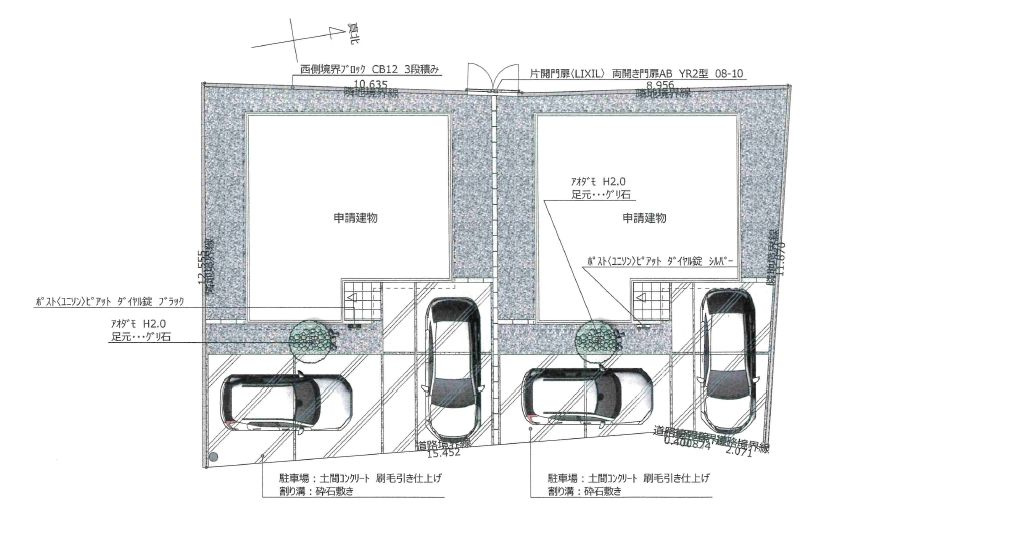ベルフラット　北棟の区画図