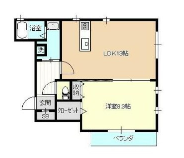 シャーメゾン渚の間取り