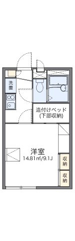 レオパレスレミュール二番館の間取り