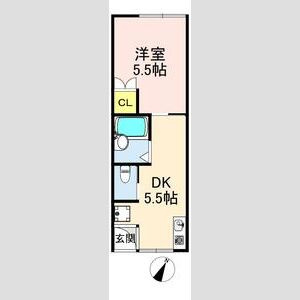 西原コーポの間取り
