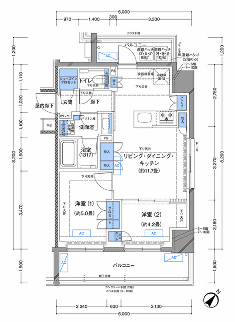 ラティエラ横濱大通り公園の間取り