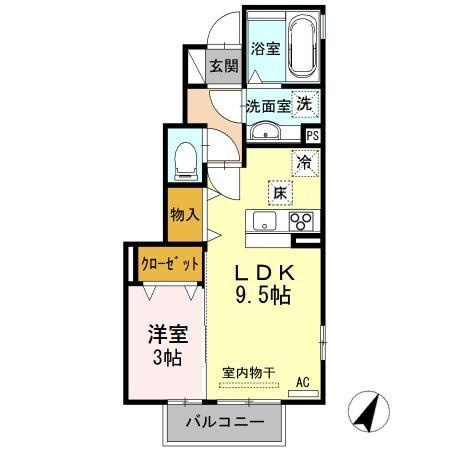 【間取り】 | カメリア　Ａ棟