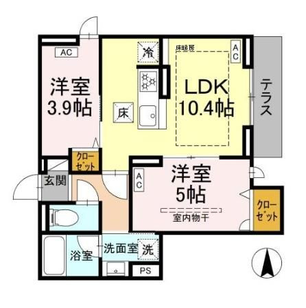セレスティア上北沢の間取り