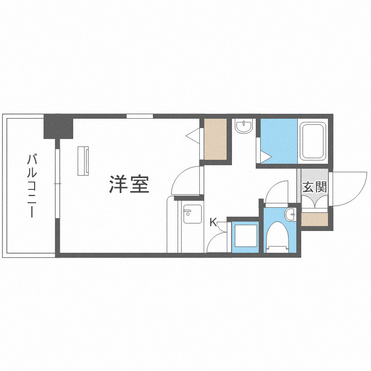 ジュネーゼグラン南堀江の間取り