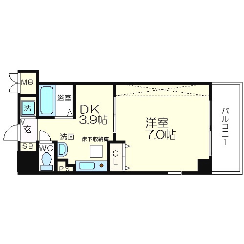 エステムコート心斎橋アルテールの間取り|エステムコート心斎橋アルテール　間取り