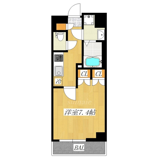プレール・ドゥーク板橋舟渡の間取り|西向きのお部屋です☆
