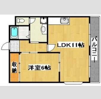 メジェーム住吉の間取り