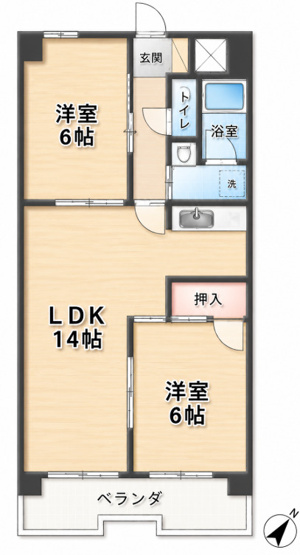 【間取り】 | 竹越ハイツ