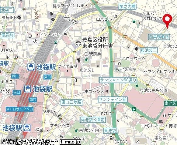 ディム東池袋の地図