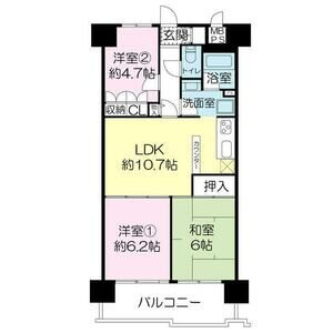 朝日プラザCITYウエストヒル神戸A棟の間取り