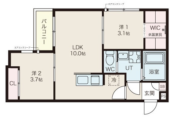 ｉｌｕｓｉｏｎ六番町の間取り