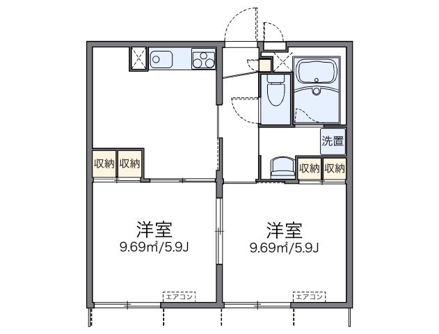 レオパレスエフアールの間取り