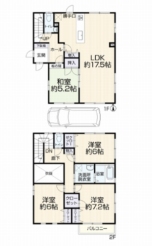 平塚市東中原1丁目　中古一戸建ての間取り|平塚市東中原1丁目　中古一戸建て