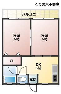 【間取り】 | ザ・ハイツK　Ⅱ | 2DKのお部屋です