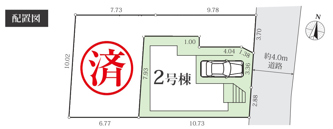 綾瀬市大上新築全2棟の区画図