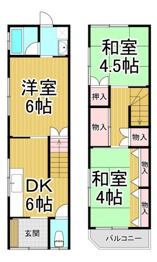 塚口町3丁目メゾネットの間取り