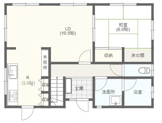 中古一戸建て　川越市石田の間取り|１F間取
