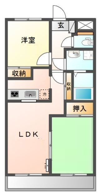 メゾンドリームの間取り|間取りです。