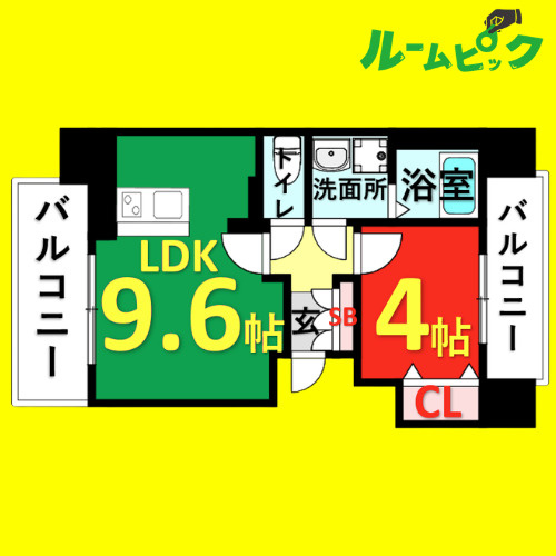 メイクス今池PRIME　名古屋市賃貸　仲介手数料無料の間取り