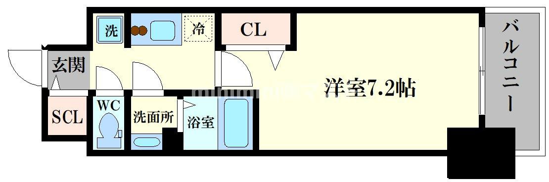 プレサンス大国町ラヴェニールの間取り