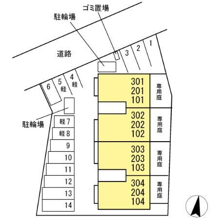 ハイム城山の区画図