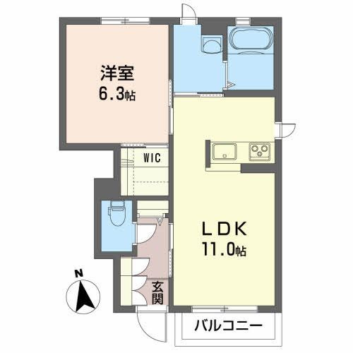 シャーメゾン朝日ヶ丘Ｃの間取り