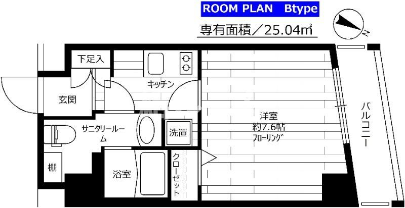 北区滝野川１丁目の賃貸マンションの間取り